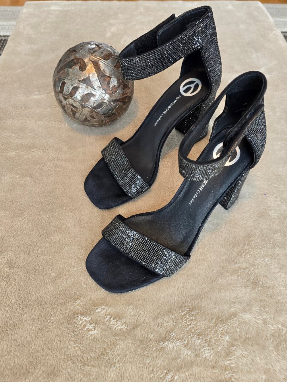 Wishbone collection brimstone high heels black